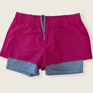 -‎ JOCKEY Pink/Gray women’s Athletic shorts Sz XL